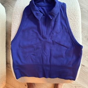 Athleta Aurora Seamless Crop Polo Tank